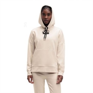 Beige Women On Cloud Hoodie | IE_ON8736