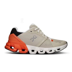 Beige / Orange Women On Cloud Cloudflyer 4 Road Running Shoes | IE_ON8064