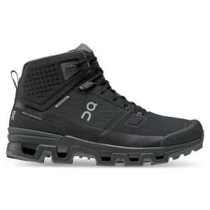 Black Men On Cloud Cloudrock 2 Waterproof Hiking Boots | IE_ON9048