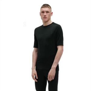 Black Men On Cloud Merino-T T-shirts | IE_ON8755