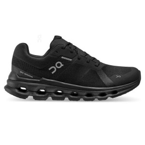 Black Women On Cloud Cloudrunner Waterproof Road Running Shoes | IE_ON8503