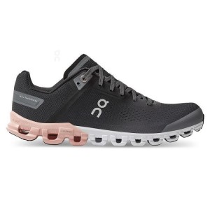 Black / Rose Women On Cloud Cloudflow Road Running Shoes | IE_ON8398