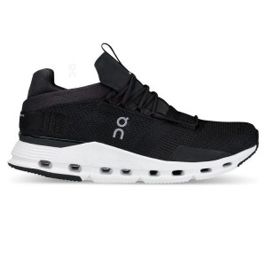 Black / White Women On Cloud Cloudnova Sneakers | IE_ON1180