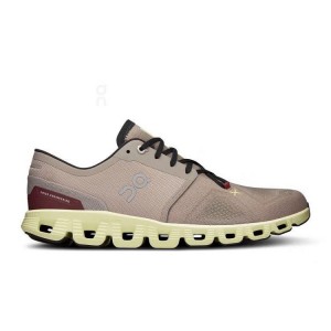 Brown Men On Cloud Cloud X 3 Road Running Shoes | IE_ON8251