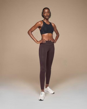 Brown Women On Cloud Performance Tights | IE_ON8918