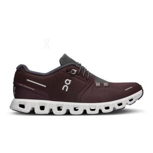 Burgundy Women On Cloud Cloud 5 Sneakers | IE_ON8575