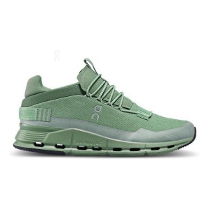 Green Women On Cloud Cloudnova Sensa Sneakers | IE_ON9073