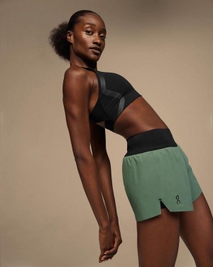 Green Women On Cloud Running Shorts | IE_ON8783