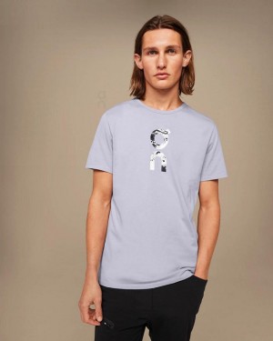 Grey Men On Cloud Graphic-T T-shirts | IE_ON8573