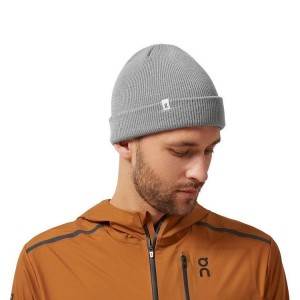 Grey Men On Cloud Merino Beanie | IE_ON8026