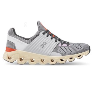 Grey / Beige Women On Cloud Cloudswift Road Running Shoes | IE_ON9096