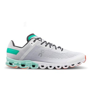 Grey / Turquoise Men On Cloud Cloudflow Road Running Shoes | IE_ON8419