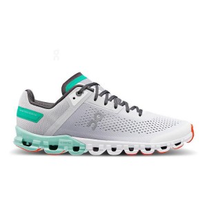 Grey / Turquoise Women On Cloud Cloudflow Road Running Shoes | IE_ON8849