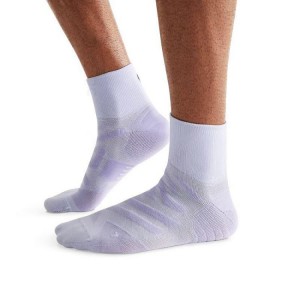 Light Purple Men On Cloud Performance Mid Socks | IE_ON8099