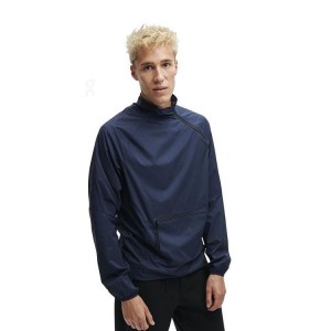 Navy Men On Cloud Active Jackets | IE_ON8931