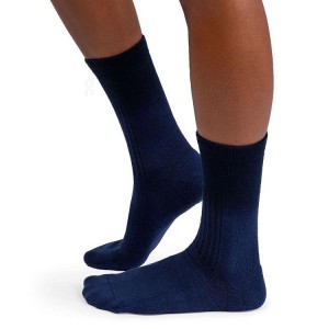 Navy Women On Cloud All-Day Socks | IE_ON8560