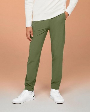 Olive Men On Cloud Active Pants | IE_ON8232