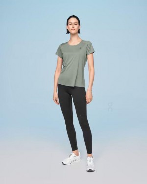 Olive Women On Cloud Performance-T T-shirts | IE_ON8179