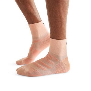 Orange Women On Cloud Performance Mid Socks | IE_ON8834