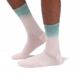 Pink / Green Men On Cloud All-Day Socks | IE_ON8438