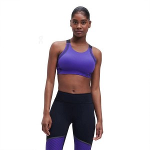 Purple Women On Cloud Performance Bras | IE_ON8599