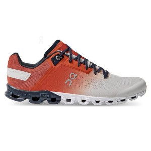 Red / Silver Men On Cloud Cloudflow Road Running Shoes | IE_ON8821