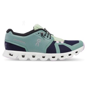 Turquoise Women On Cloud Cloud 5 Push Sneakers | IE_ON8455