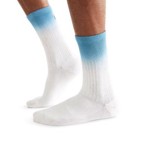 White / Azure Men On Cloud All-Day Socks | IE_ON8505