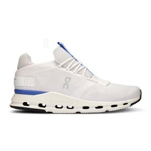 White / Blue Men On Cloud Cloudnova Sneakers | IE_ON8127