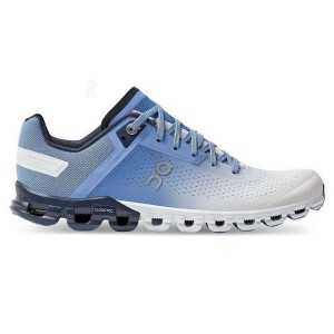 White / Blue Women On Cloud Cloudflow Road Running Shoes | IE_ON8999