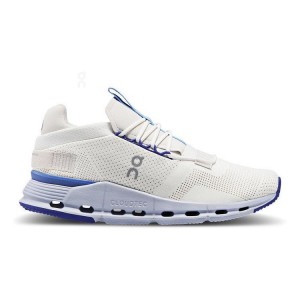 White / Blue Women On Cloud Cloudnova Sneakers | IE_ON8313