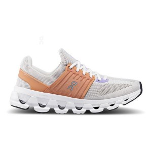 White / Gold Women On Cloud Cloudswift 3 AD Sneakers | IE_ON8993