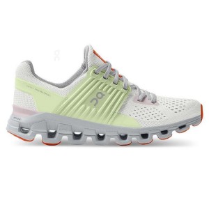 White / Green Women On Cloud Cloudswift Road Running Shoes | IE_ON8306