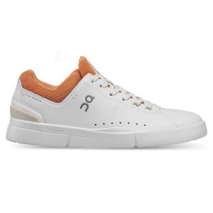 White / Orange Women On Cloud THE ROGER Advantage Sneakers | IE_ON9019