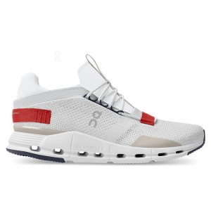 White / Red Men On Cloud Cloudnova Sneakers | IE_ON8253