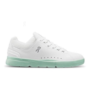 White / Turquoise Women On Cloud THE ROGER Advantage Sneakers | IE_ON8434