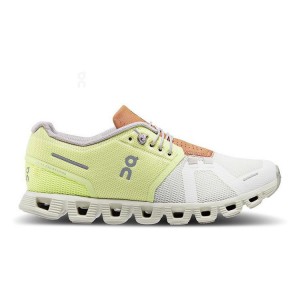 Yellow / White Women On Cloud Cloud 5 Sneakers | IE_ON8865