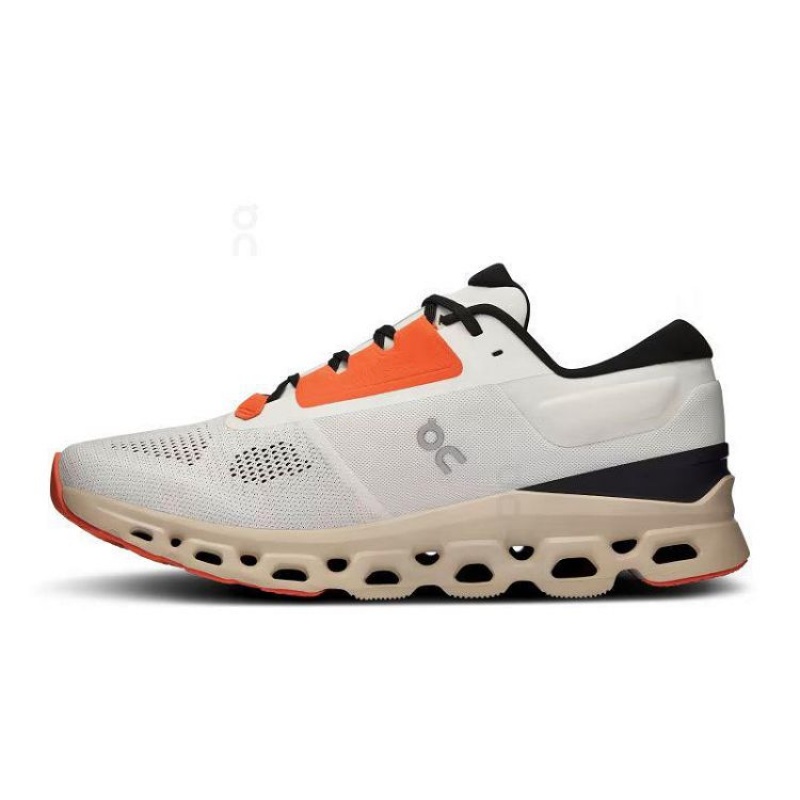 Beige Men On Cloud Cloudstratus 3 Road Running Shoes | IE_ON8919