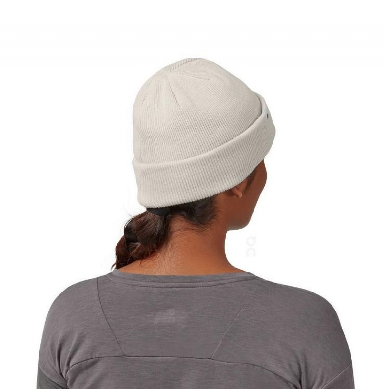 Beige Men On Cloud Merino Beanie | IE_ON9149