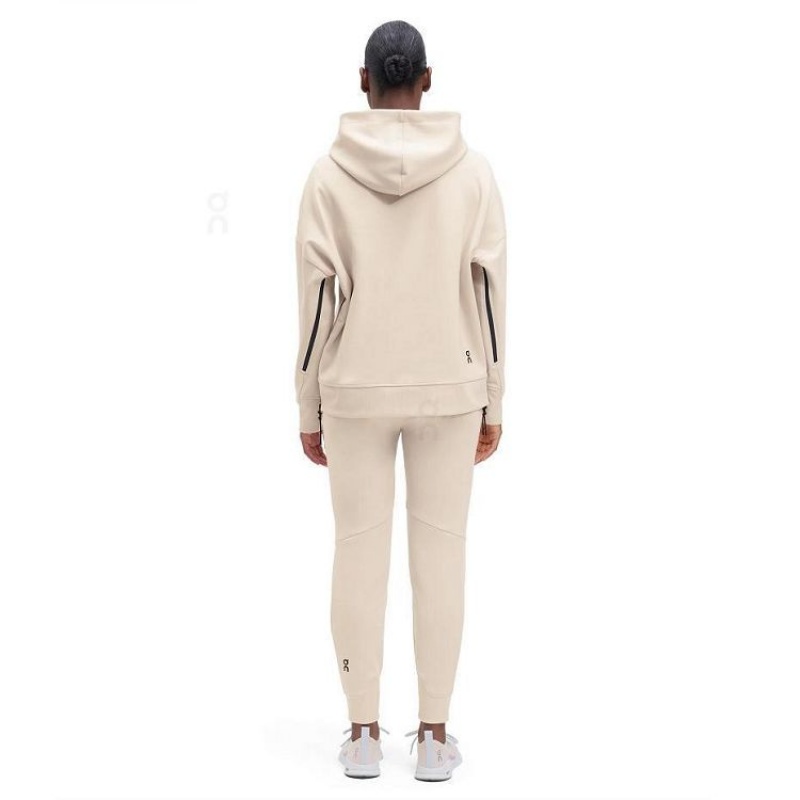 Beige Women On Cloud Hoodie | IE_ON8736