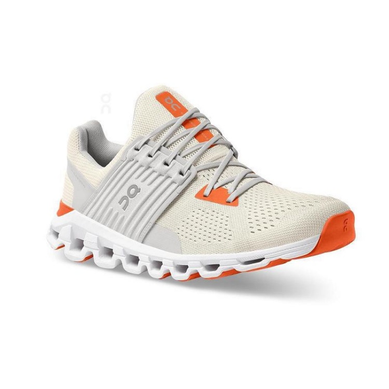 Beige / Orange Men On Cloud Cloudswift Road Running Shoes | IE_ON8145