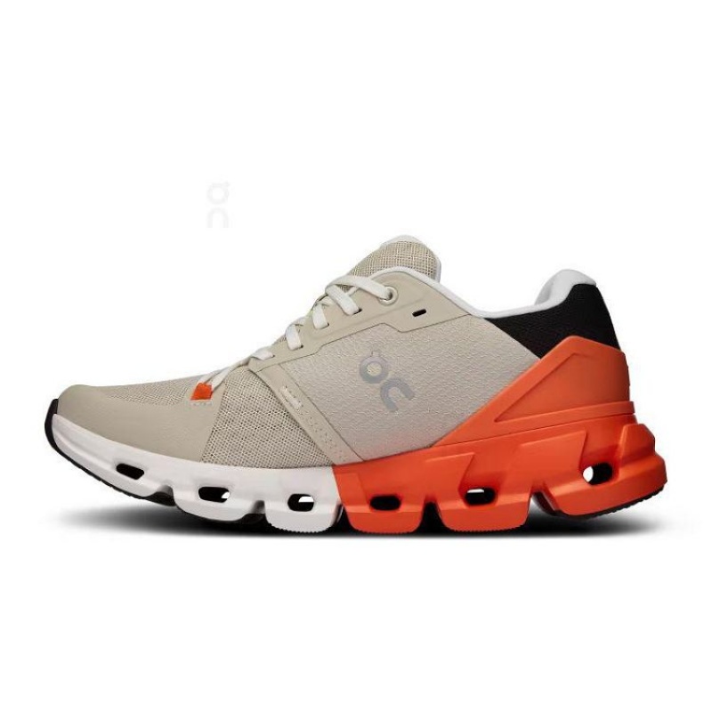 Beige / Orange Women On Cloud Cloudflyer 4 Road Running Shoes | IE_ON8064