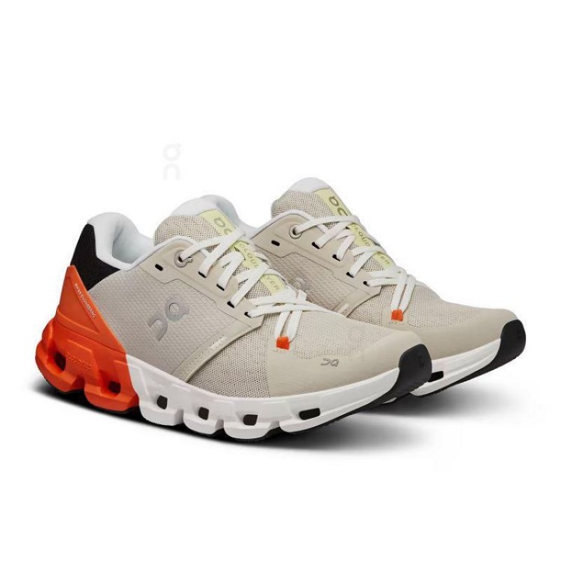 Beige / Orange Women On Cloud Cloudflyer 4 Road Running Shoes | IE_ON8064