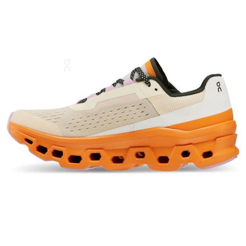 Beige / Orange Women On Cloud Cloudmonster Road Running Shoes | IE_ON8277