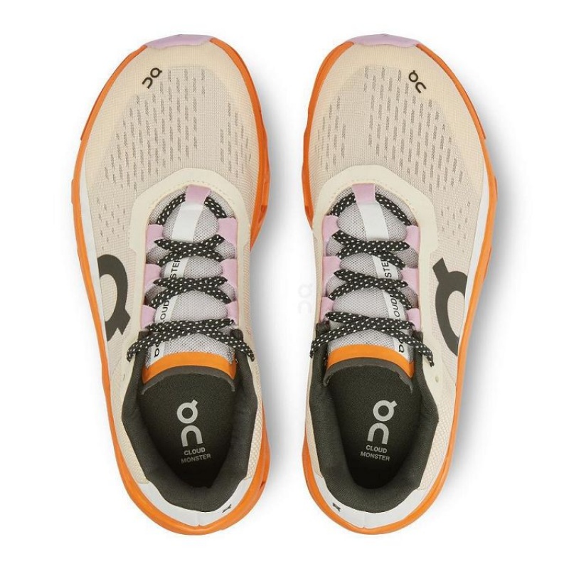 Beige / Orange Women On Cloud Cloudmonster Road Running Shoes | IE_ON8277