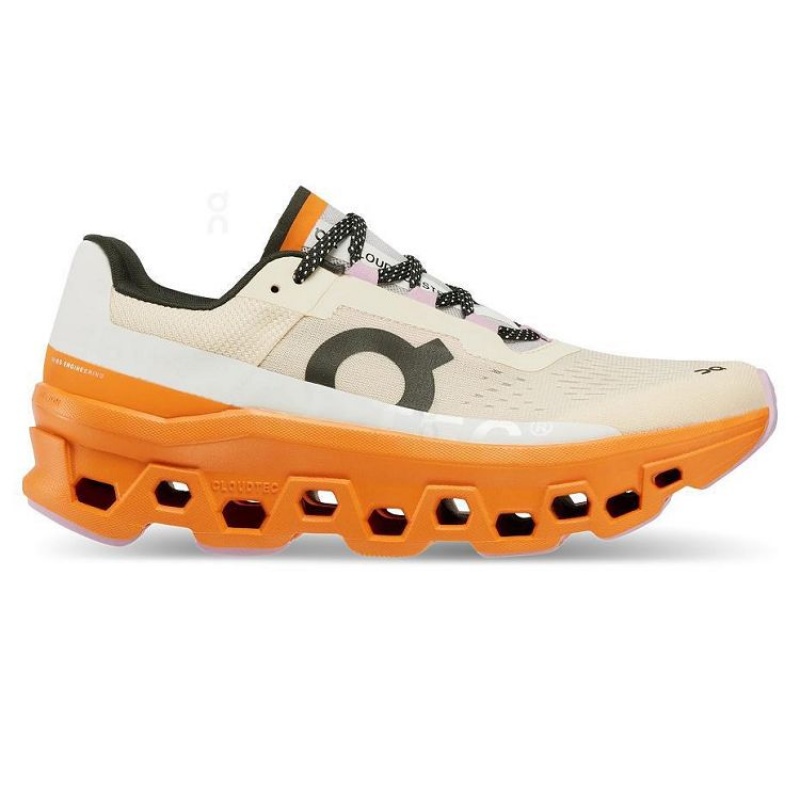 Beige / Orange Women On Cloud Cloudmonster Road Running Shoes | IE_ON8277