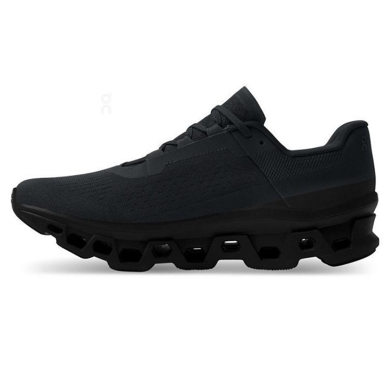 Black Men On Cloud Cloudmonster Road Running Shoes | IE_ON8106