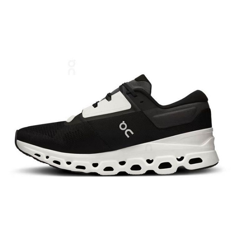 Black Men On Cloud Cloudstratus 3 Road Running Shoes | IE_ON8344