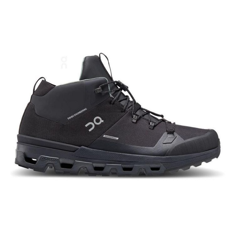 Black Men On Cloud Cloudtrax Waterproof Hiking Boots | IE_ON8382