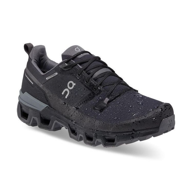 Black Men On Cloud Cloudwander Waterproof Hiking Shoes | IE_ON8665